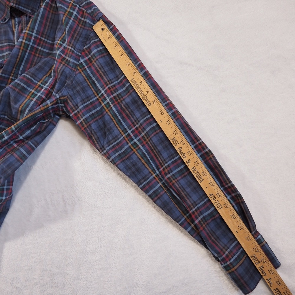 Paul & Shark Sz 42 Blue Multi-Color Plaid Button-Down Shirt - Picture 6 of 9